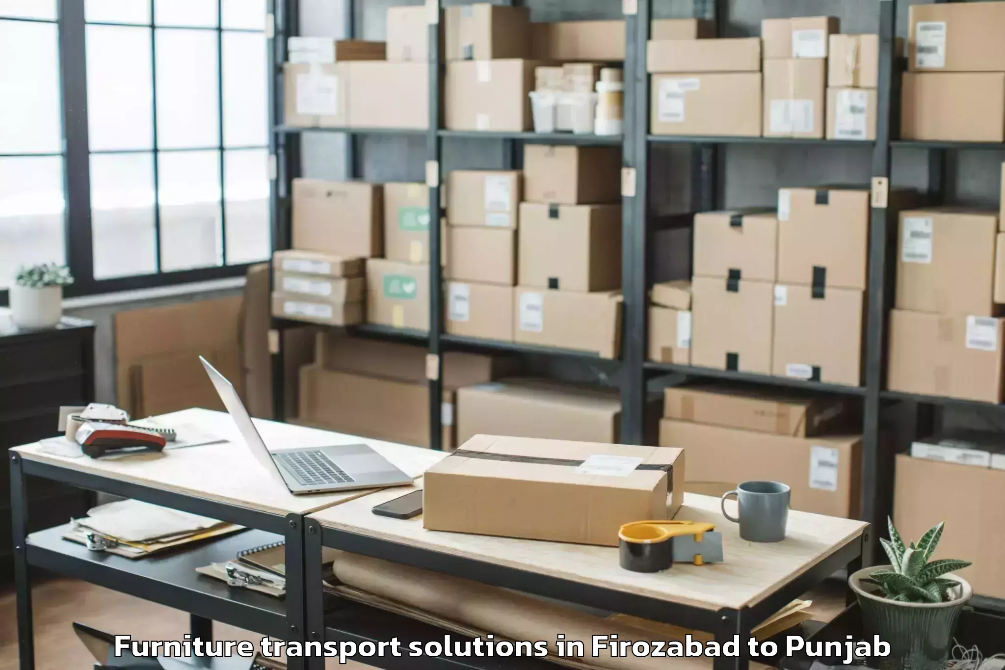 Comprehensive Firozabad to Jalandhar Furniture Transport Solutions